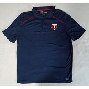 Minnesota Twins MLB TX3 Cool Performance Polo Shirt Navy Blue Men's XL